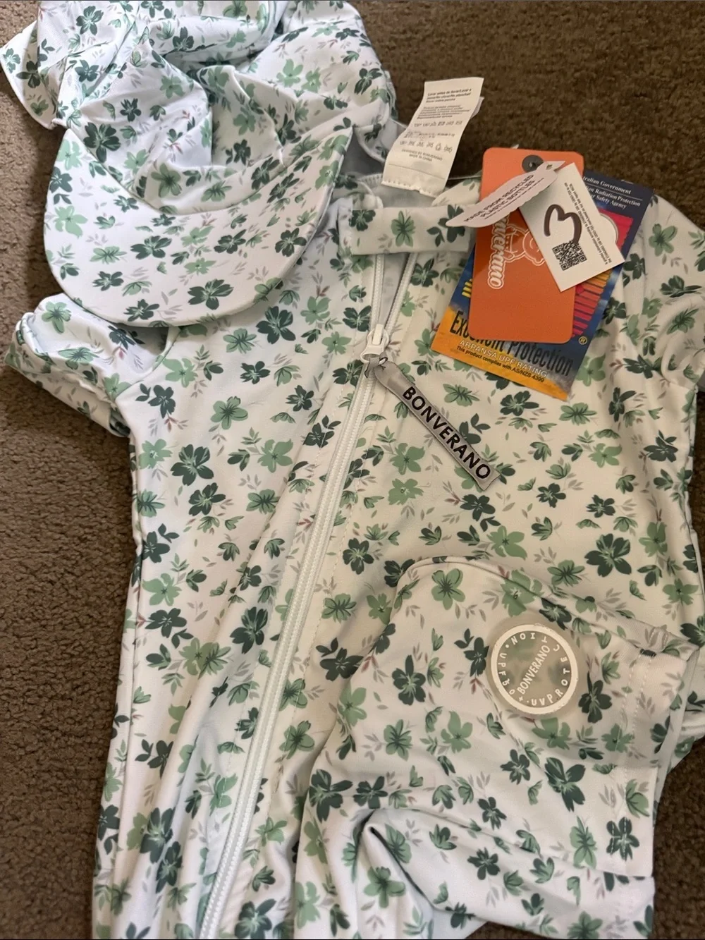 BONVERANO Baby Toddler Two Pieces Swimsuit UPF 50+ Sun Protection